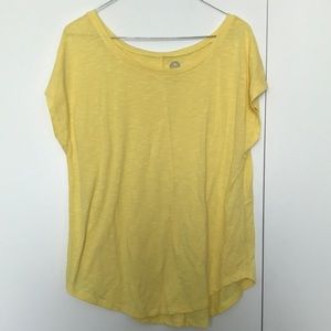 Bright yellow tee shirt